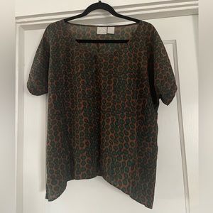 Lilu Anthropologie Silk Top Sz M